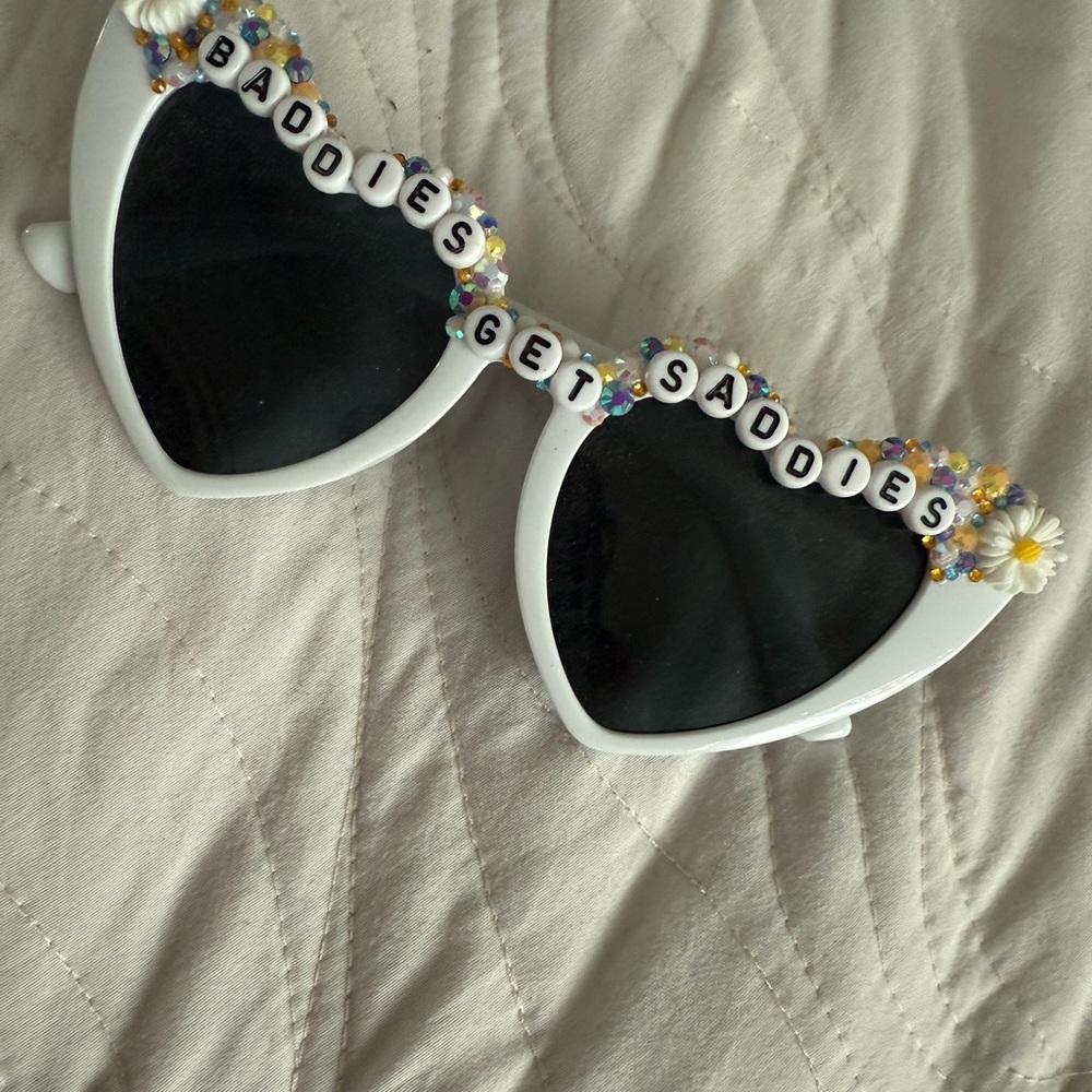 White Baddies Get Saddies Sunglasses